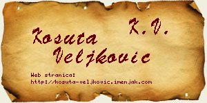 Košuta Veljković vizit kartica